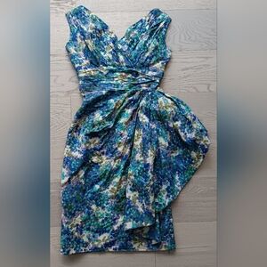 VINTAGE 80's Custom Made Pin Up Handmade Pencil Skirt Dress Size 4-6